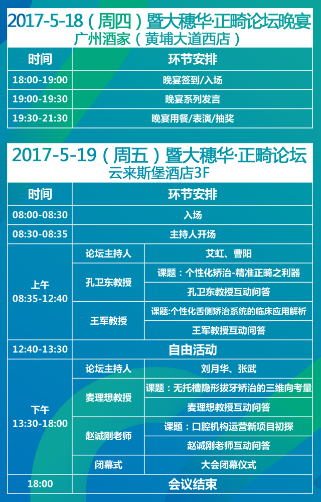 2017首届暨大穗华口腔·正畸论坛暨 固定与隐形精准矫治技术精英